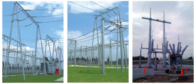 10.5M 800ダンの鋼鉄電柱の倍回路の送電線電気事業ポーランド人 1